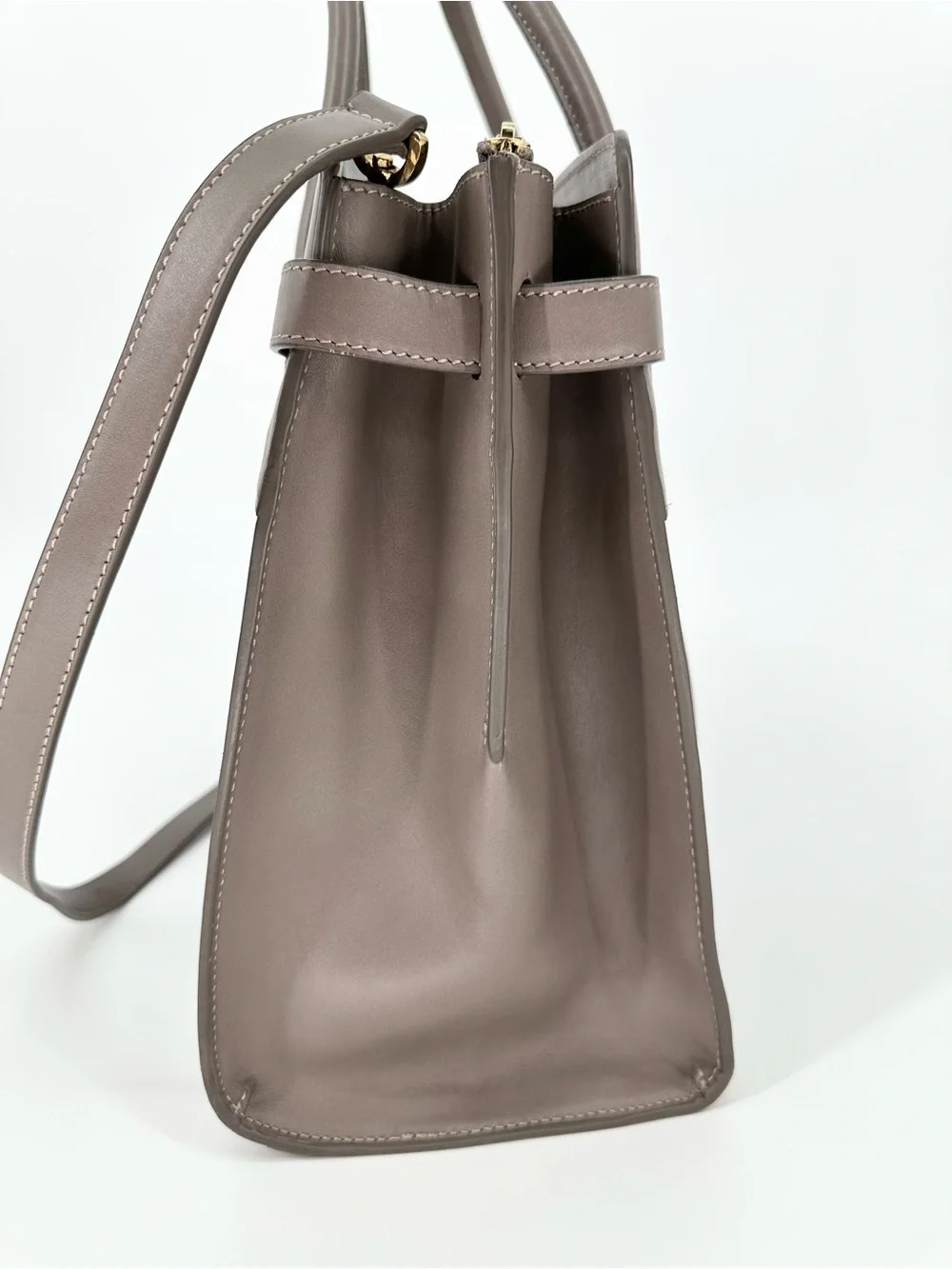 Cuyana Work Satchel in Clay Smooth Leather
